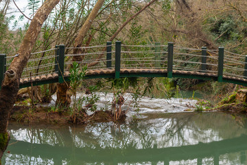 bridge over mountain river