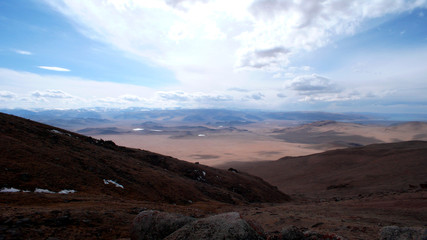 Obraz premium Mountains near the Tolbo lake in the Western Mongolia