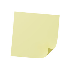 Empty sticky yellow notes on gray background - mockup template on gray background. 3D rendering