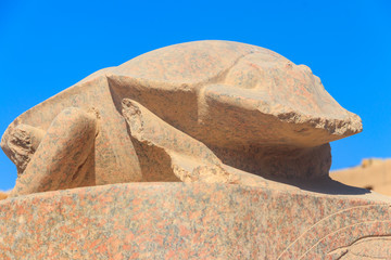 Scarab monument at Karnak temple in Luxor, Egypt