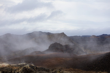 Iceland. Beautiful summer landscapes with a view of the nature of the island