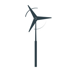 Windmill. Flat Design. Vector Illustration.