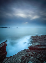  Tranquil, and Minimalist Seascape, with view towards Towan Head, Newquay, North Cornwall