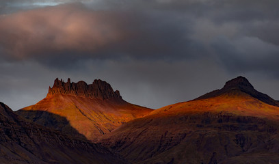 Iceland. Beautiful summer landscapes with a view of the nature of the island