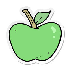 sticker of a cartoon apple