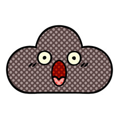 comic book style cartoon storm cloud