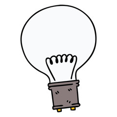 Obraz premium quirky hand drawn cartoon light bulb