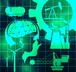 Blueprint background texture. Technical backdrop paper with grid