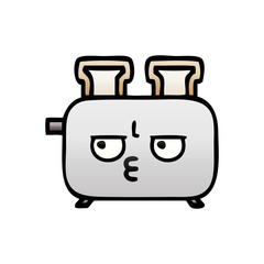 gradient shaded cartoon of a toaster