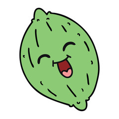 cartoon of a happy lemon