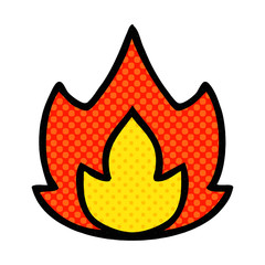 comic book style cartoon fire