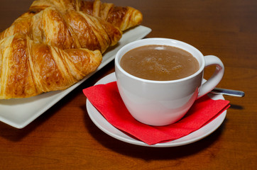 Hot Chocolate with croissant