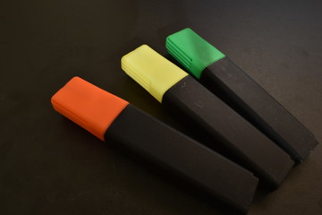 Stationery: pencils, paper clips, markers.