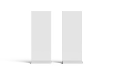 Outdoor advertising POS POI stand banner or lightbox, mock up template on isolated white background, ready for your design, 3d illustration