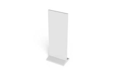 Outdoor advertising POS POI stand banner or lightbox, mock up template on isolated white background, ready for your design, 3d illustration