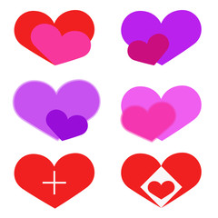 hearts set for the holiday. hearts set for design