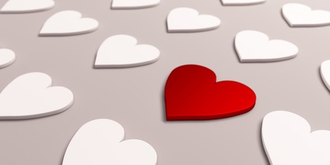 Most Important Heart Symbol. 3D Render Illustration