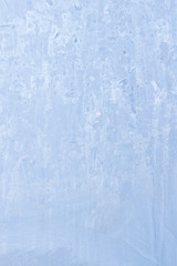 Frosty patterns on a frozen ice box in the early morning