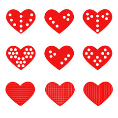 hearts set for the holiday. hearts set for design