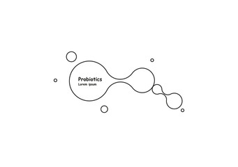 Biotechnology. Symbol molecule. Vector logo template. Abstract molecule vector template. Nanotechnology development. Logo for the medical industry, science, modern technologies