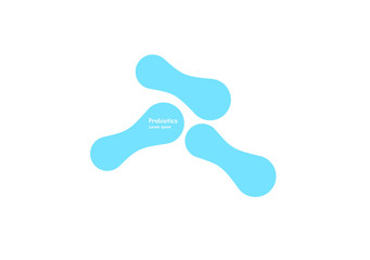 Biotechnology. Symbol molecule. Vector logo template. Abstract molecule vector template. Nanotechnology development. Logo for the medical industry, science, modern technologies