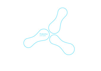 Biotechnology. Symbol molecule. Vector logo template. Abstract molecule vector template. Nanotechnology development. Logo for the medical industry, science, modern technologies