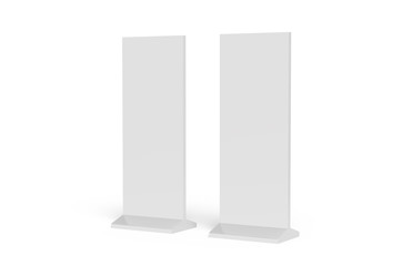 Outdoor advertising POS POI stand banner or lightbox, mock up template on isolated white background, ready for your design, 3d illustration
