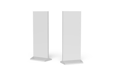 Naklejka premium Outdoor advertising POS POI stand banner or lightbox, mock up template on isolated white background, ready for your design, 3d illustration