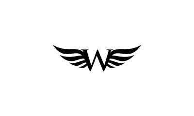 Fototapeta premium logo wing and W