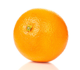Orange fruit on white background.