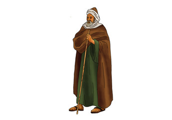 old man in traditional clothes