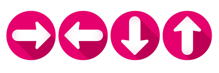 Arrow icons set. Flat design - Vector