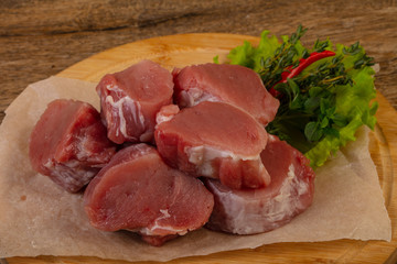 Raw pork tenderloin