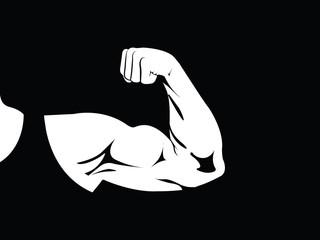 Muscular male arm vector illustration