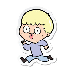 sticker of a cartoon man staring