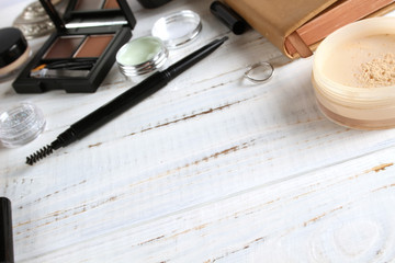 Background with decorative cosmetics