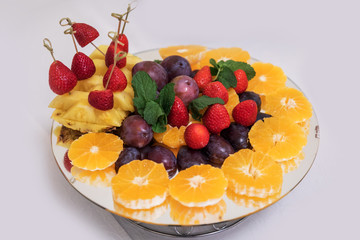 assorted fresh fruits on a plate