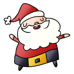 gradient cartoon kawaii of santa claus