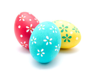 Perfect colorful handmade easter egg isolated