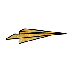 retro grunge texture cartoon paper aeroplane