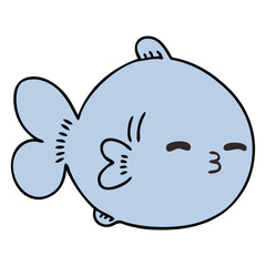 quirky hand drawn cartoon fish