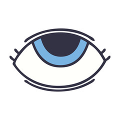 cute cartoon eye looking up