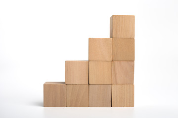 Growth Blocks Steps Isolated On White