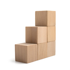 Growth Blocks Steps Isolated On White