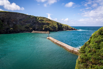 Port Isaac, a small and picturesque fishing village on the north coast of Cornwall, England, UK