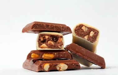 milk and cocoa chocolates 