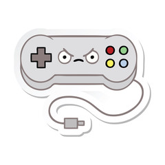 sticker of a cute cartoon game controller