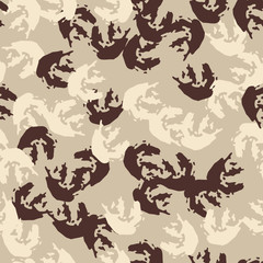 Urban UFO camouflage of various shades of beige and brown colors