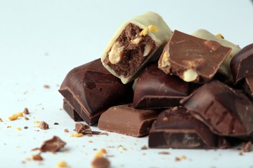 milk and cocoa chocolates 