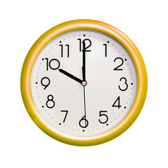 round yellow clock